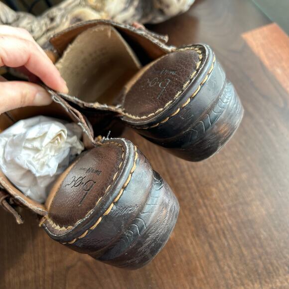 BOC Born Concept Women Brown Leather Slip On Mule Clog Shoe Size 10 - Picture 5 of 8